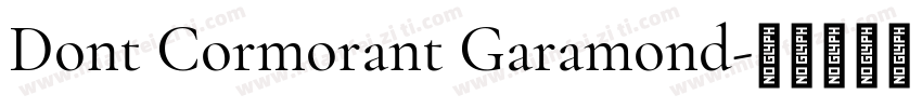 Dont Cormorant Garamond字体转换